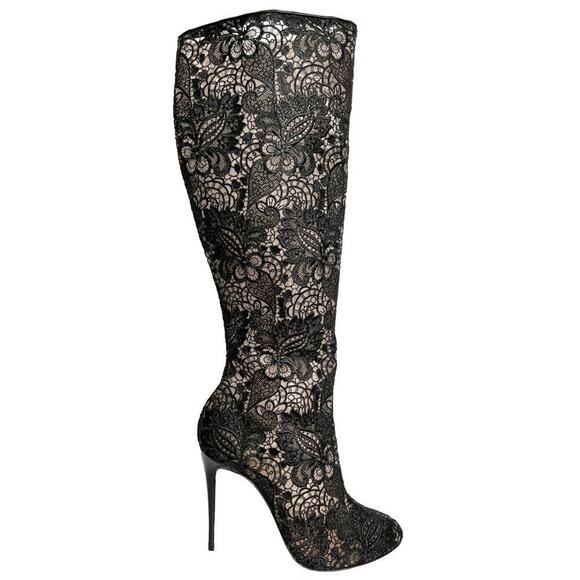Christian Louboutin Tennissima Lace Knee Hight‎ Boots Size 39 - Picture 3 of 8